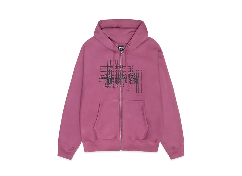 Stussy Refracted Zip Hoodie "Berry"