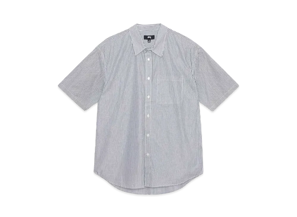 Stussy Boxy SS Shirt 8 Ball Stripe "Navy" 1110329