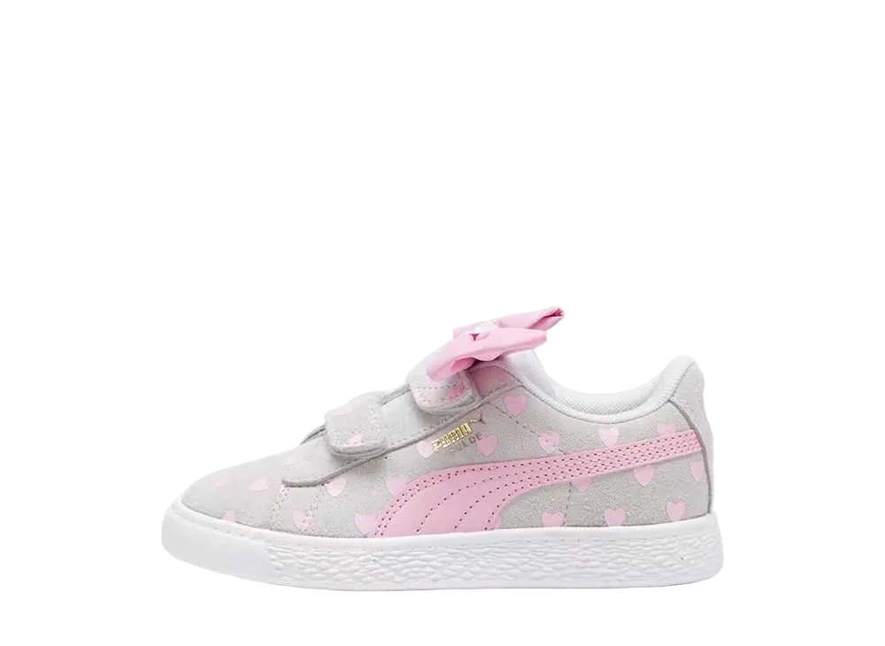 プーマ PS スウェード クラシック LF RE-BOW "シルバーミスト/ピンクライラック" (キッズ)