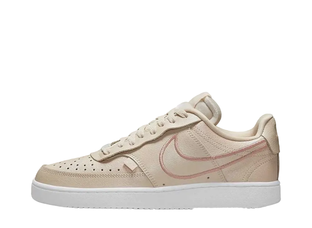 ナイキ ウィメンズ コート ビジョン ロー プレミアム "パールホワイト/セイル/ホワイト/メタリックレッドブロンズ"