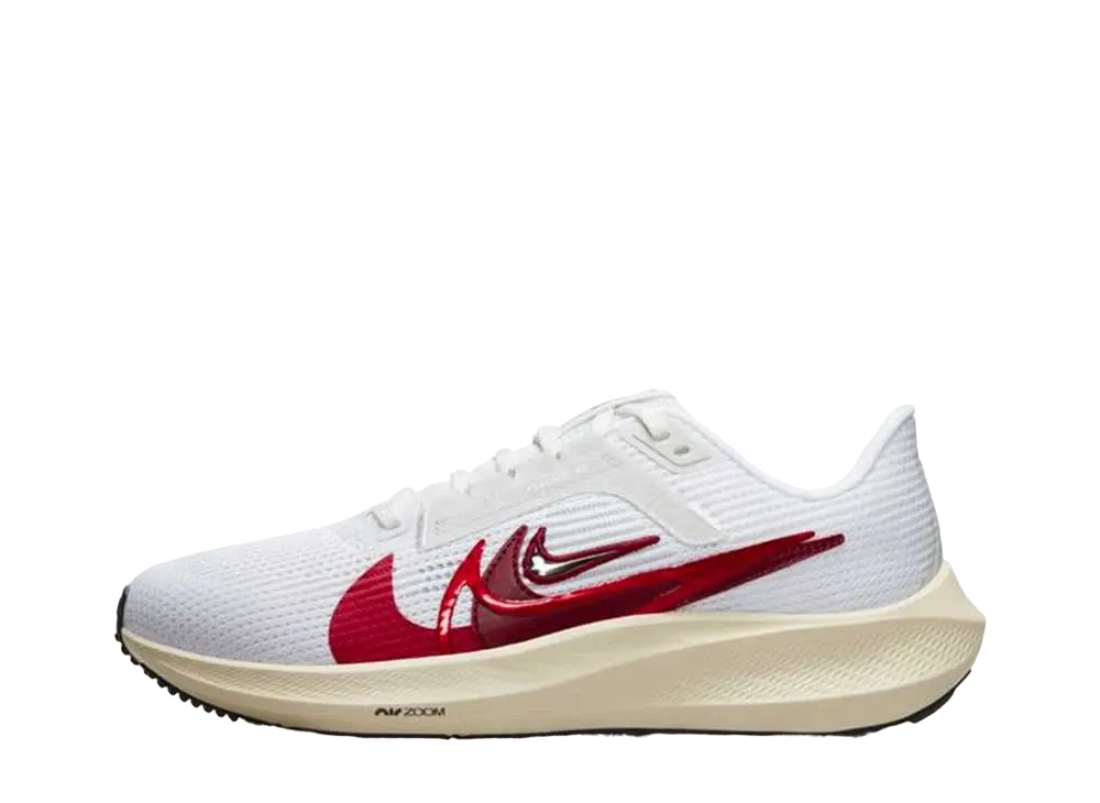 Nike Women's Air Zoom Pegasus 40 PRM "White/Photon Dust/University Red/Multi Color"