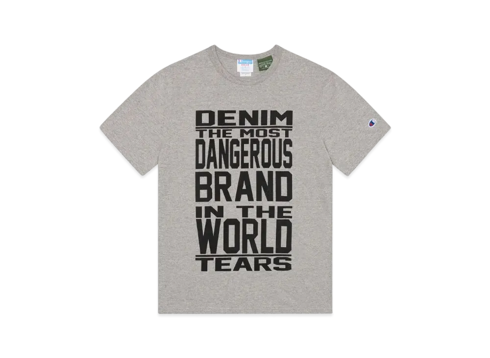 DENIM TEARS x Champion Mission Statement Tee "Grey"