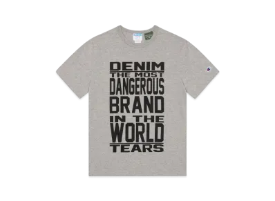 DENIM TEARS x Champion Mission Statement Tee "Grey"