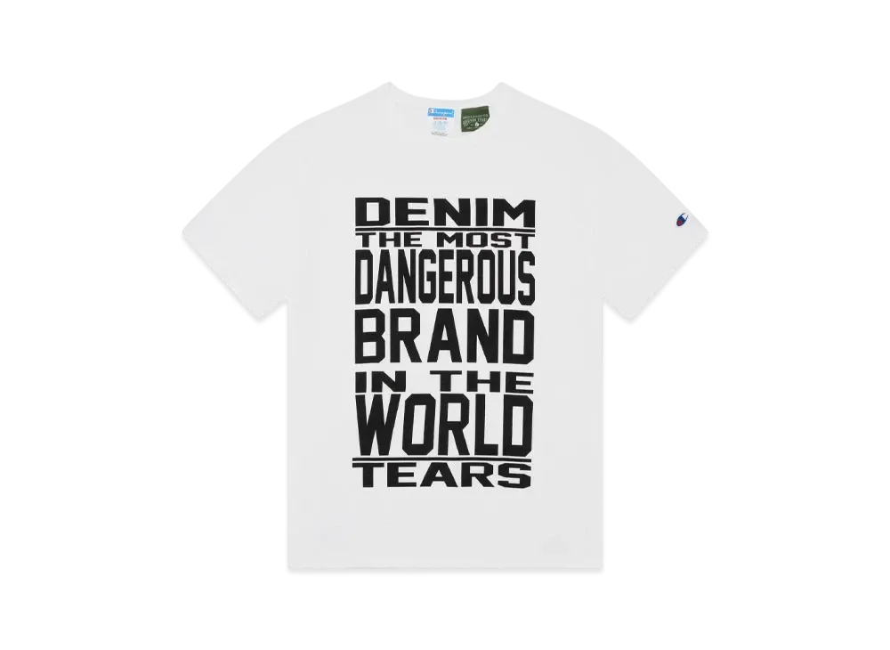 DENIM TEARS x Champion Mission Statement Tee "White"