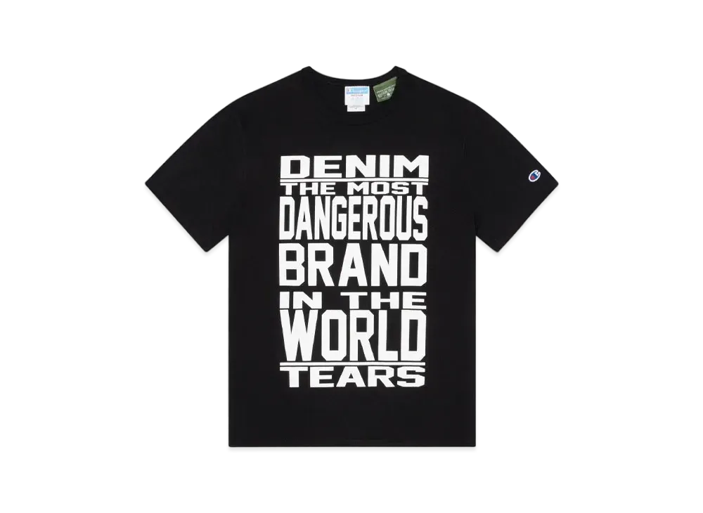 DENIM TEARS x Champion Mission Statement Tee "Black"