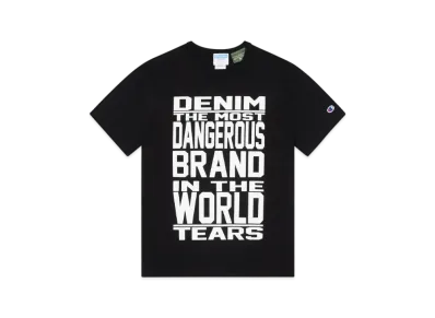 DENIM TEARS x Champion Mission Statement Tee "Black"