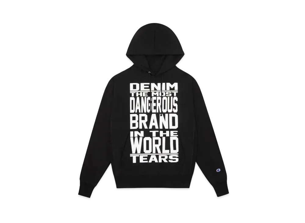 DENIM TEARS x Champion Mission Statement Hoodie "Black"