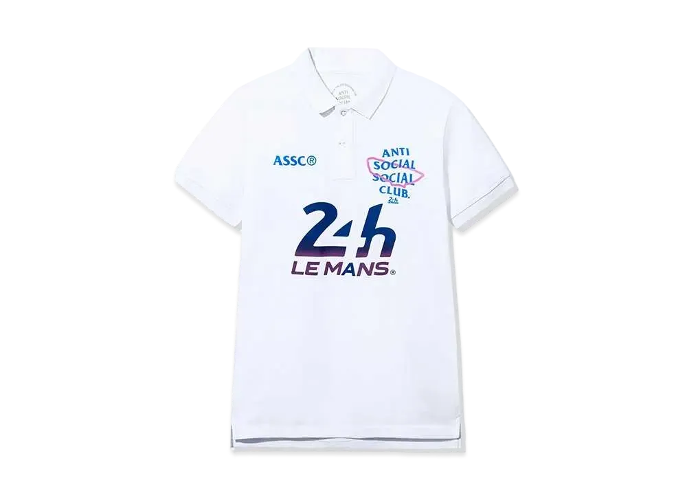 ANTI SOCIAL SOCIAL CLUB x LE MANS 24 Heures Du Mans Polo "White"
