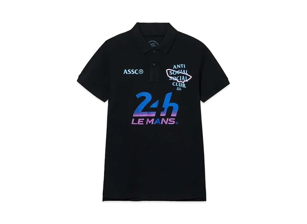 ANTI SOCIAL SOCIAL CLUB x LE MANS 24 Heures Du Mans Polo "Black"
