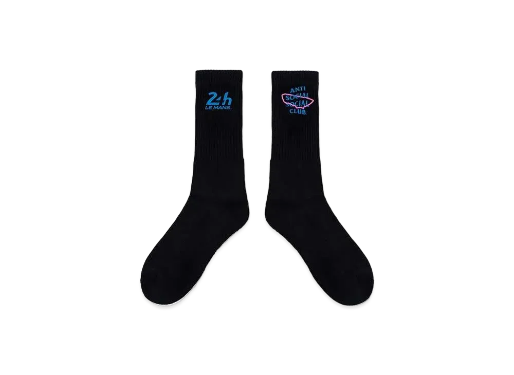 ANTI SOCIAL SOCIAL CLUB x LE MANS Circuit De La Sarthe Socks "Black"