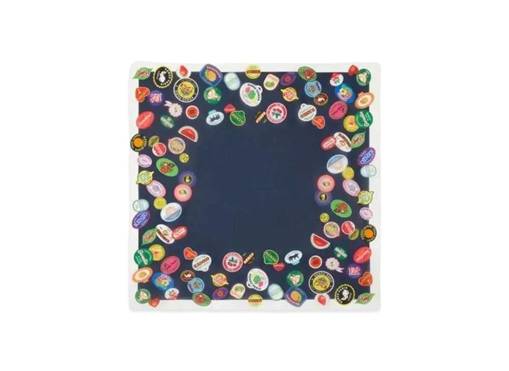 KENZO 'STAMP' Large Square in Cotton "Midnight Blue"