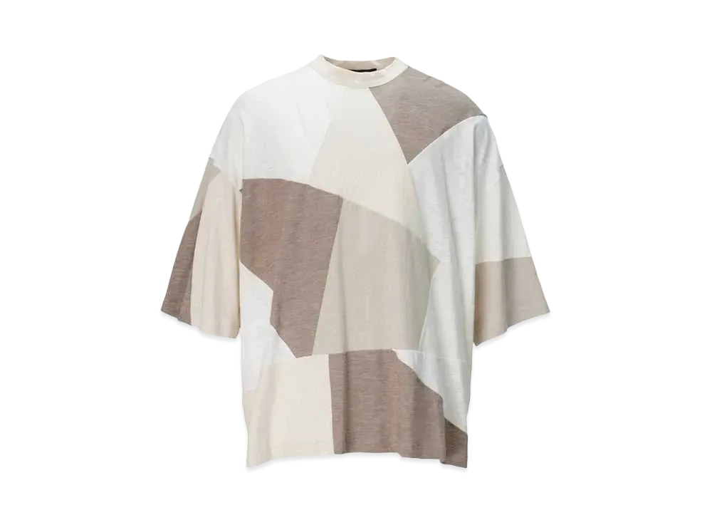 ANREALAGE Panel Patchwork Oversize Tee "Ivory"