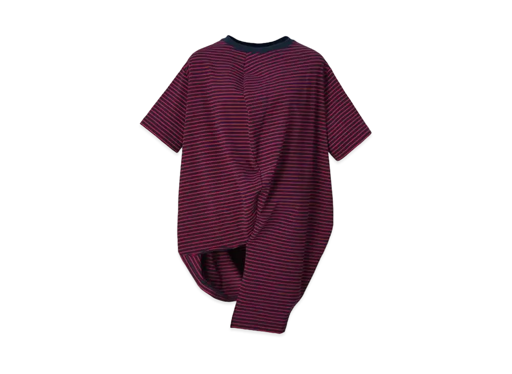 ANREALAGE Ball Border Tee "Navy/Red"