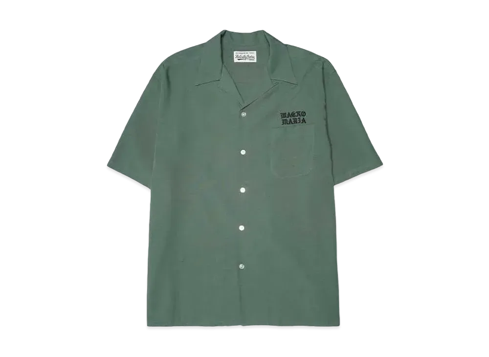 WACKO MARIA 50's Open Collar Shirt "Green"