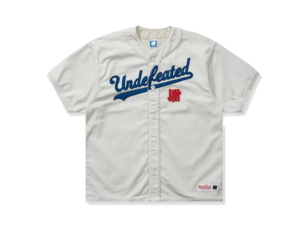 UNDEFEATED Cord S/S Baseball Jersey "Light Gray"