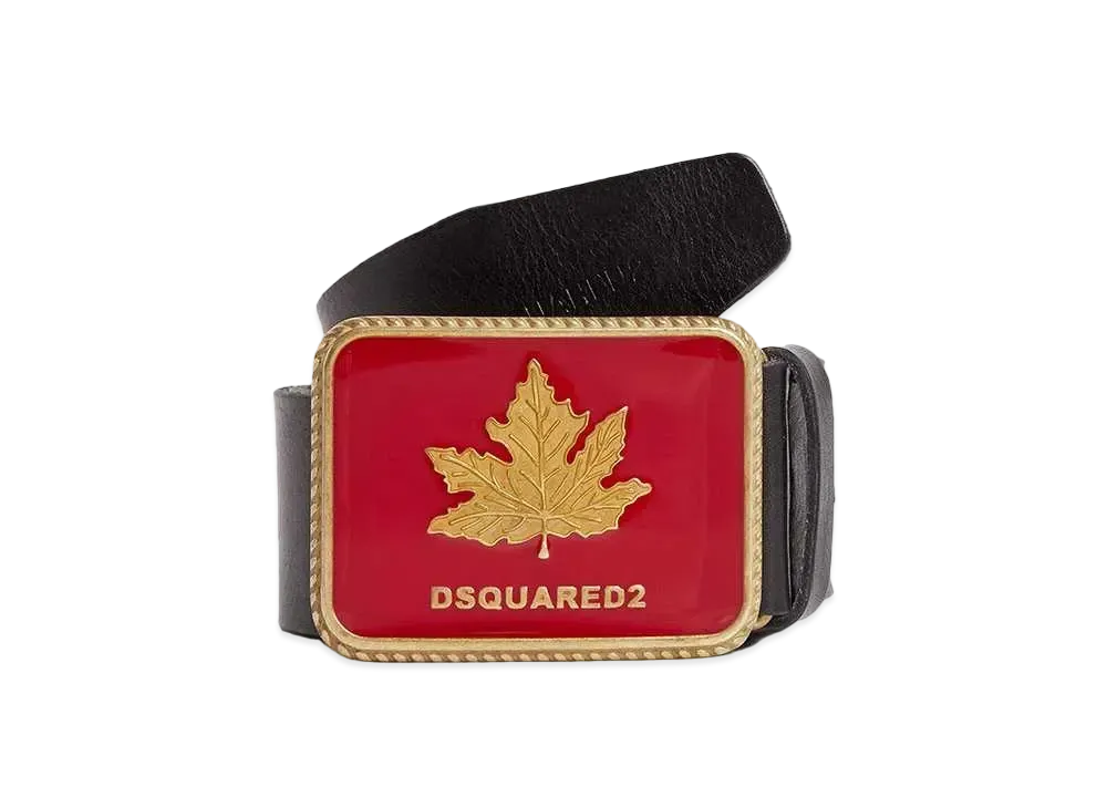 Dsquared2 Canadian Heritage Plaque Belt "Black"