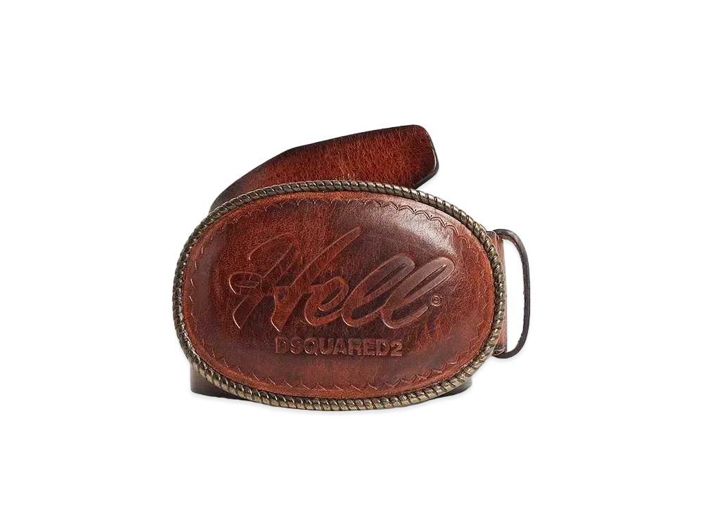 Dsquared2 Horror Plaque Belt #1 "Cognac"