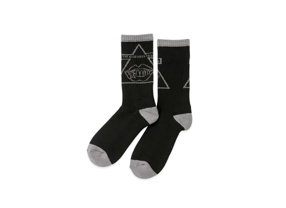 sacai x Gonz THE GOOD VIBES TRIBE Socks "Black"