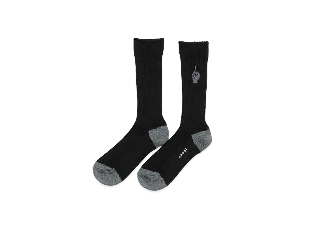sacai x Gonz ONE LOVE Socks "Black"