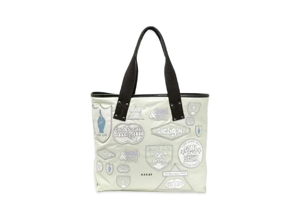 【sacai】Gonz Multi Patch トートバッグ（Large） TOTE BAG WITH ALLOVER SACAI X MARC GONZALES PATCH for Unisex