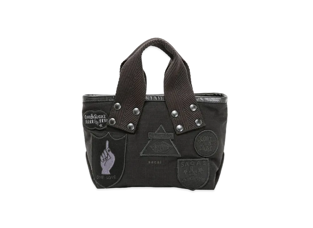 sacai x Gonz Multi Patch Tote Small "Black"
