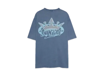 9090 King Logo Wash Tee "WASH BLUE"