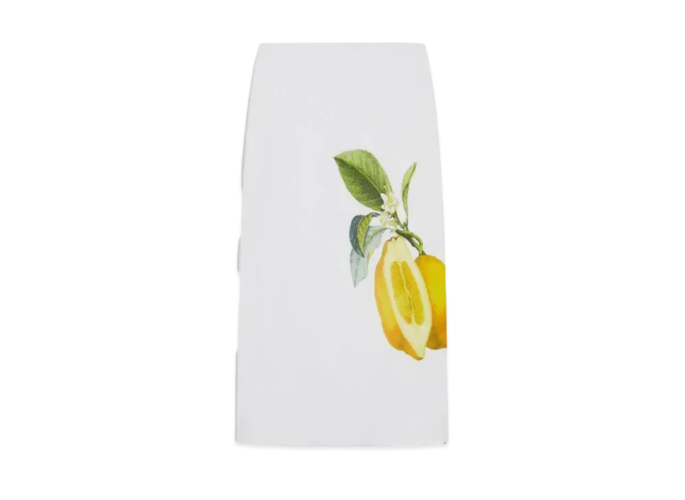 Max Mara Medeora Straight Fit Printed Skirt "Optical White"