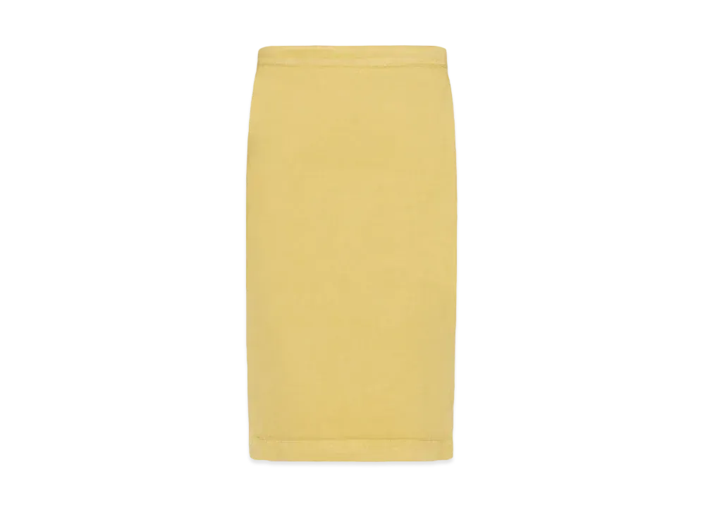 Max Mara Denver Cotton Gabardine Pencil Skirt "Mustard"