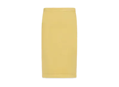 Max Mara Denver Cotton Gabardine Pencil Skirt "Mustard"