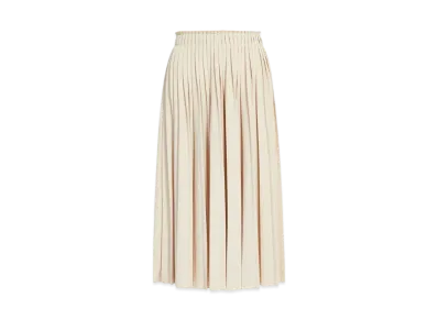 Max Mara Chrysanthemum Pleated Crepe Jersey Skirt "Sand"