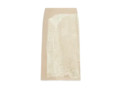 Max Mara Ara Viscose Satin Skirt "Ecru"