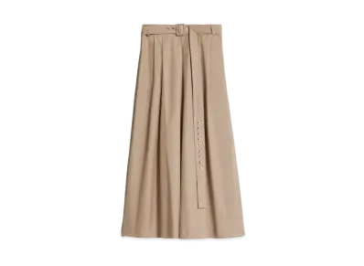 Max Mara Moira Cotton Twill Long Skirt "Camel"