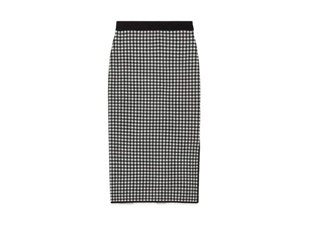 Max Mara Dalmine Jacquard Viscose Pencil Skirt "Black"