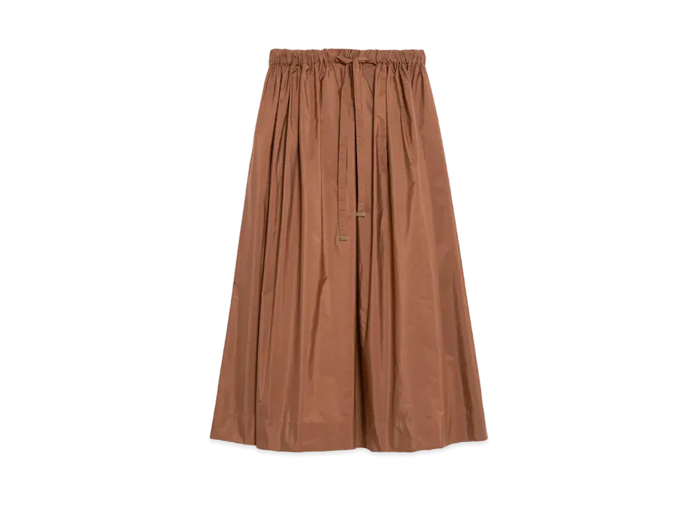 Max Mara Claire Taffeta Skirt "Hazelnut Brown"