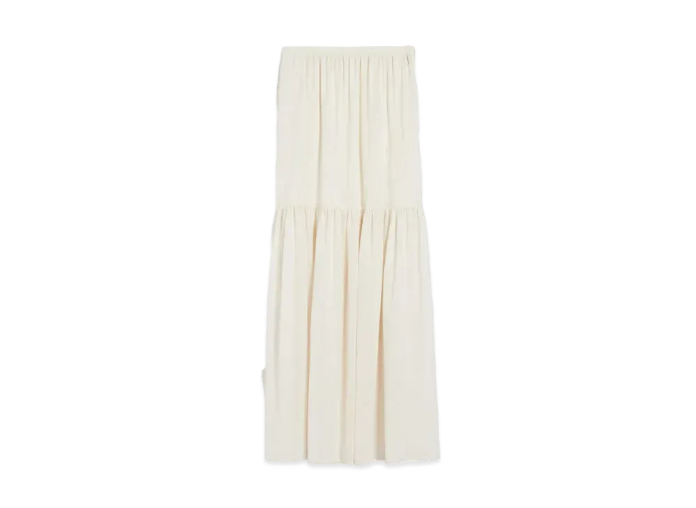 Max Mara Kafila Pure Wool Long Skirt "Ivory"