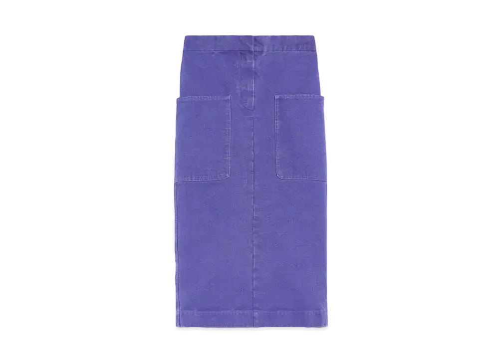 Max Mara Caldiff Cotton Canvas Pencil Skirt "Lavender"