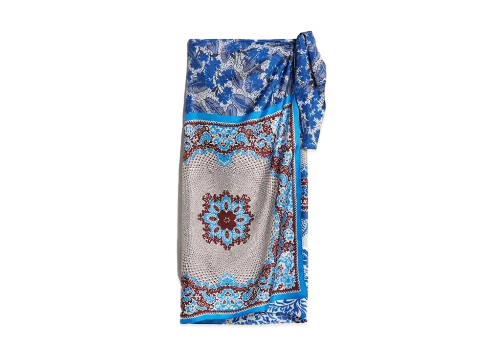 Max Mara Nuevo Pure Silk Twill Skirt "Cornflower Blue"