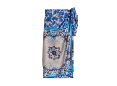 Max Mara Nuevo Pure Silk Twill Skirt "Cornflower Blue"