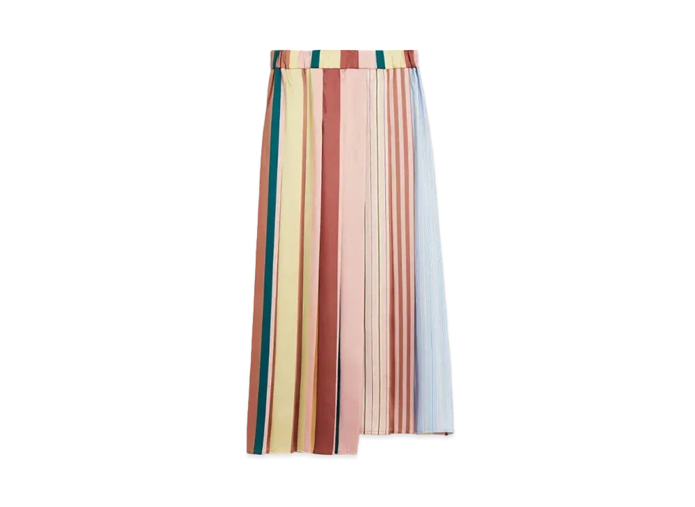 Max Mara Fagus Twill Pleated Skirt "Avio"