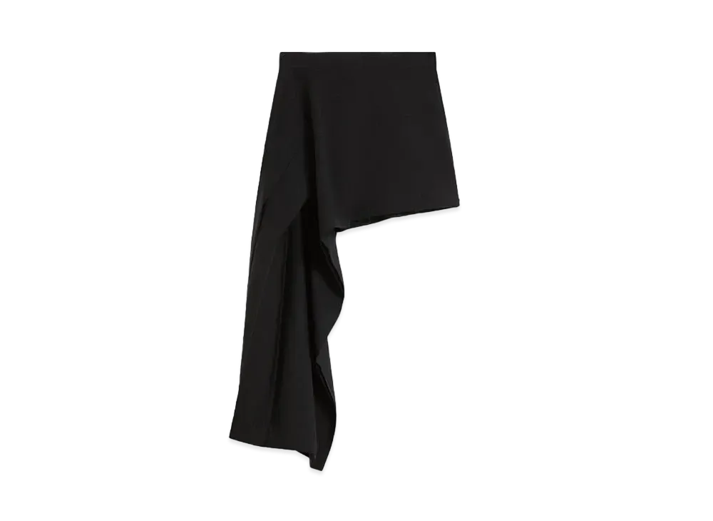 Max Mara Kartal Asymmetric Short Skirt "Black"