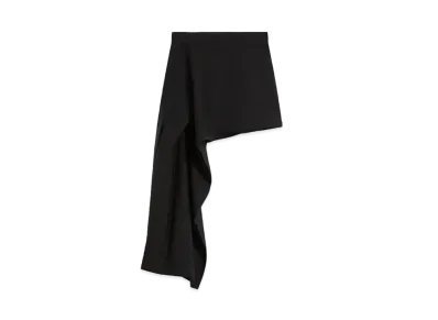 Max Mara Kartal Asymmetric Short Skirt "Black"