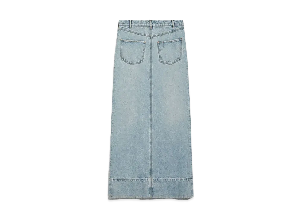 Max Mara Piave Pure Cotton Denim Skirt "Midnight Blue"