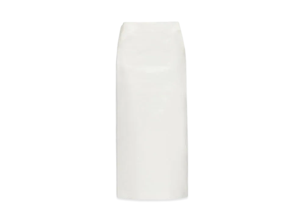 Max Mara Cellula Technical Satin Long Skirt "White"