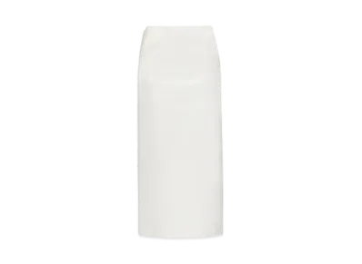 Max Mara Cellula Technical Satin Long Skirt "White"