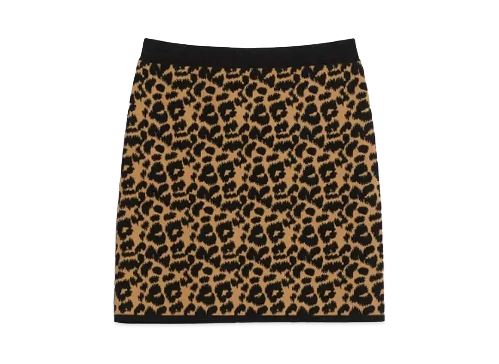 Max Mara Domizia Viscose Jacquard Knit Skirt "Black"