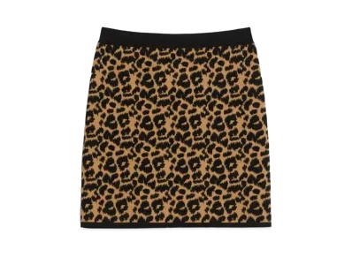 Max Mara Domizia Viscose Jacquard Knit Skirt "Black"