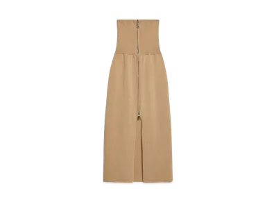 Max Mara Lacquer Knit High Waist Skirt "Camel"
