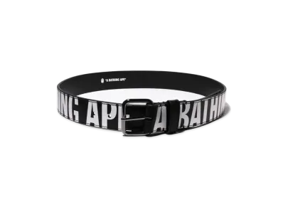 A BATHING APE Debossed Logo Belt "Black"