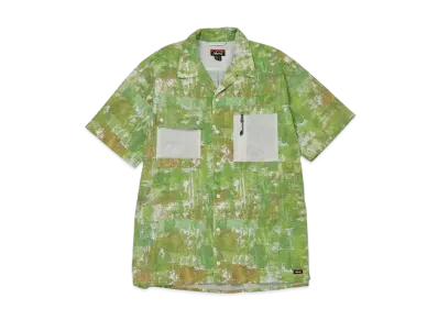 NANGA Nylon Tusser Forest Pattern Shirts "White"