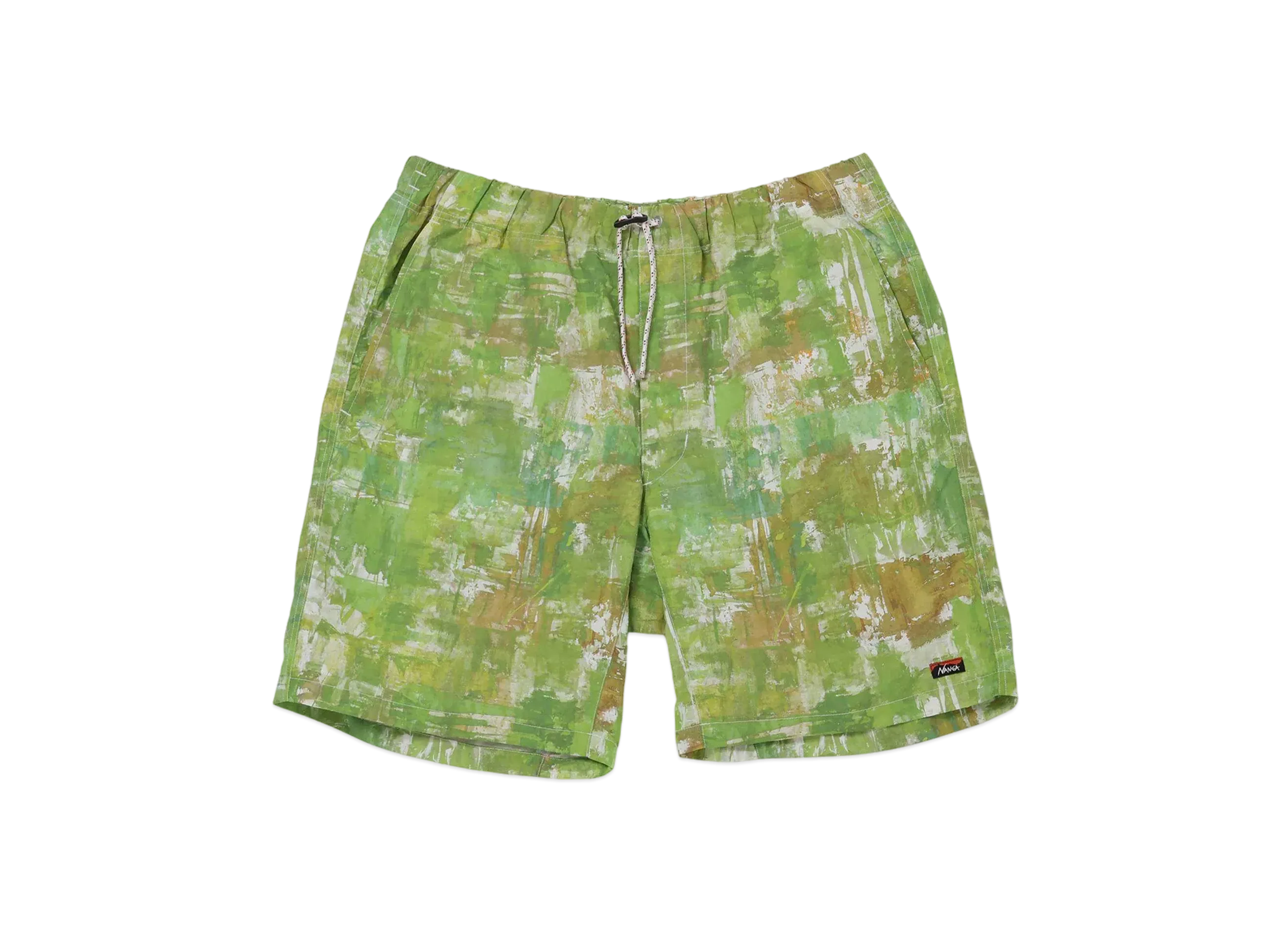 NANGA Nylon Tusser Forest Pattern Easy Shorts "White"